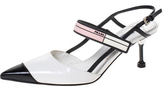 white pointed toe slingback