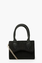 Thumbnail for your product : boohoo Cord Mini Structured Handle Cross Body Bag