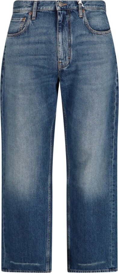 Valentino Garavani Logo Patch Straight Leg Jeans