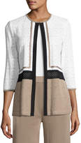 Thumbnail for your product : Misook Colorblock 3/4-Sleeve Jacket, Petite