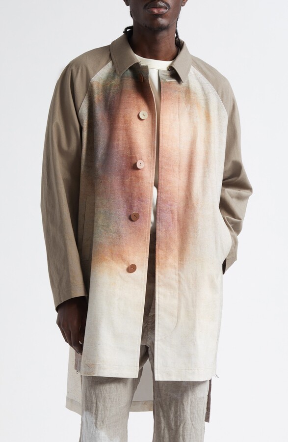 Undercover Bosisio Raglan Sleeve Cotton Blend Coat - Main Image