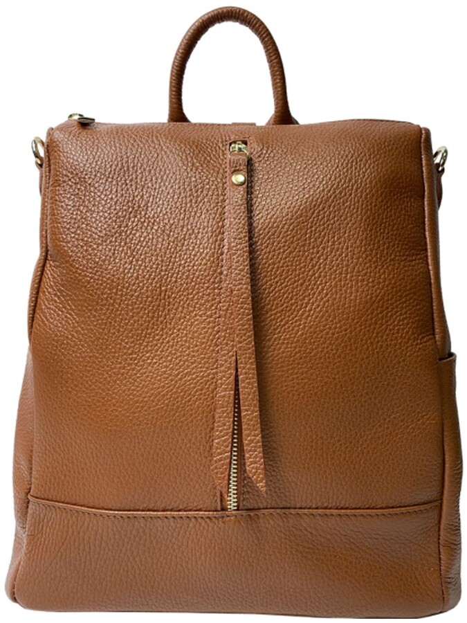 brown leather backpack purses