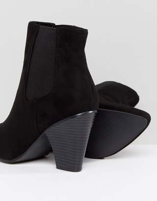 New Look Wide Fit Pointed Western Heeled Ankle Boot