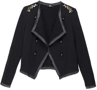 Le Temps Des Cerises Military Style Jacket with Embroidery
