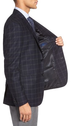 JB Britches Men's Classic Fit Windowpane Wool Sport Coat