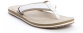 Thumbnail for your product : Original Penguin white and khaki leather and canvas thong sandals