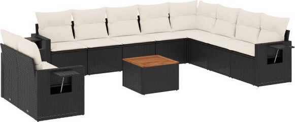 VidaXL vidaXLGardenSofaSetBlack