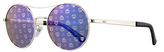 Thumbnail for your product : MCM Round Mirrored Logo-Print Sunglasses