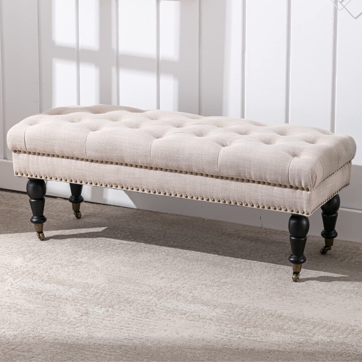 https://img.shopstyle-cdn.com/sim/fd/5f/fd5fbcaf631a910f27dcbd48dc4360dc_best/epowp-movable-tufted-bench-with-wheels-upholstered-linen-ottoman-with-nailhead-trim-footstool-for-living-room-bedroom-entryway.jpg