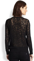 Thumbnail for your product : Theory Vessra Lace & Knit Crewneck Top