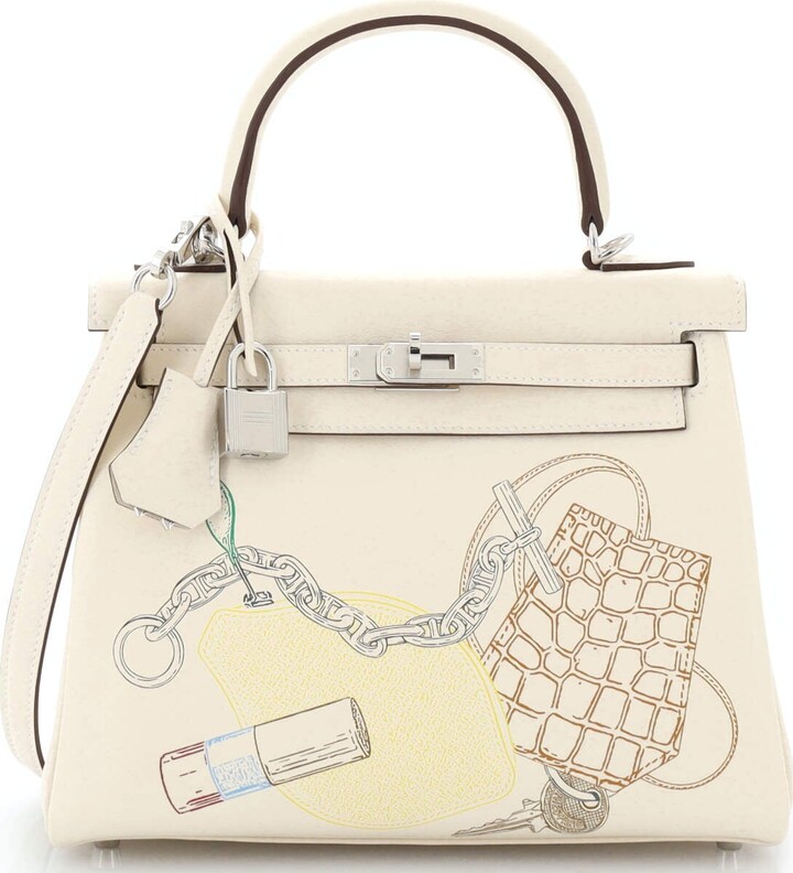 In and Out Kelly Handbag Limited Edition Swift with Palladium Hardware 25
