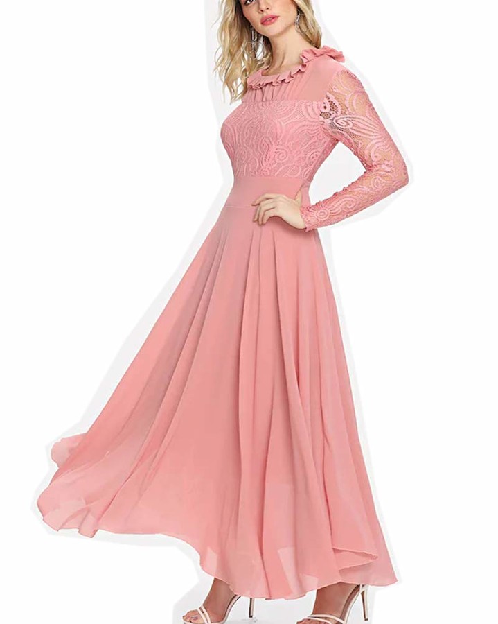 blush pink flowy dress