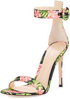Thumbnail for your product : Floral-Print Ankle-Strap Sandals, Red