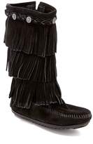 Thumbnail for your product : Minnetonka Girls' 3-Layer Fringe Stud Suede Boots