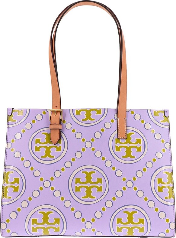 Tory Burch T Monogram Contrast Embossed Small Tote Bag - ShopStyle
