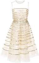 Thumbnail for your product : Oscar de la Renta sequin band-embroidered dress