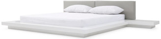 VIG Furniture Modrest Opal Modern White & Gray Platform Bed, Queen