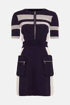 Thumbnail for your product : Karen Millen Sporty Ripple Stitch Colour Block Dress