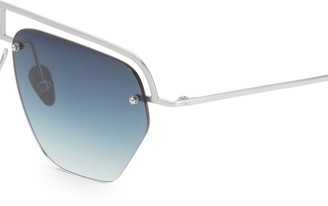 Smoke X Mirrors The Line-1 52MM Aviator Browline Sunglasses