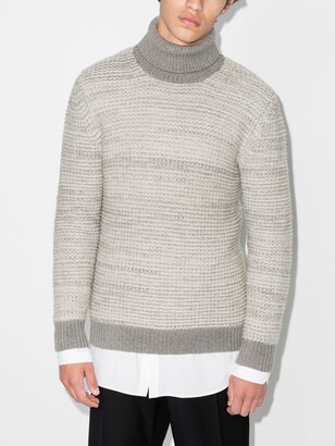 Kiton Ribbed Knit Cashmere Sweater