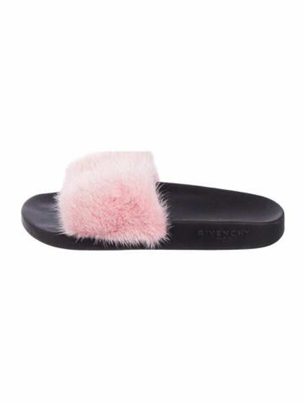 givenchy pink fur slides