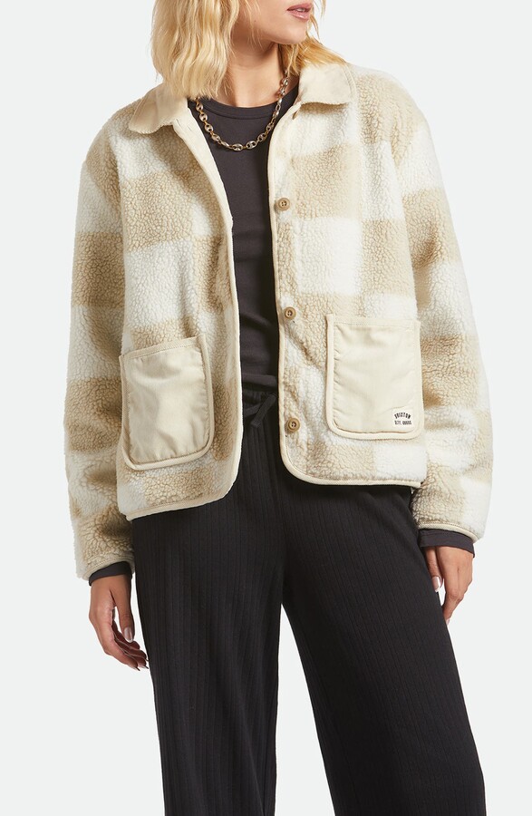 Brixton Delilah Plaid High Pile Fleece Jacket