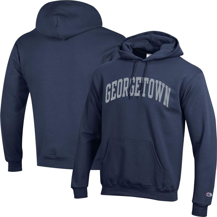 Champion Men's Navy Georgetown Hoyas Basic Arch Fleece Pullover Hoodie