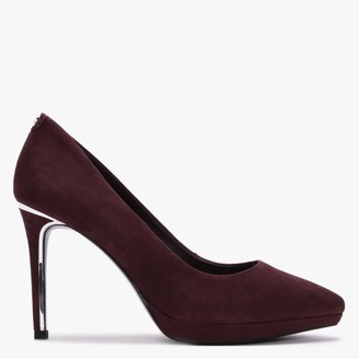 DKNY Lexi Purple Suede Platform Court Shoes
