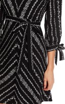 Thumbnail for your product : CeCe Flower Chain Tie Sleeve Fit & Flare Dress
