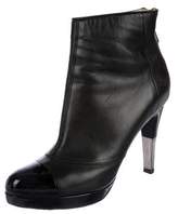 Thumbnail for your product : Chanel Leather Platform Booties