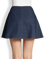 Thumbnail for your product : See by Chloe Denim A-Line Mini Skirt