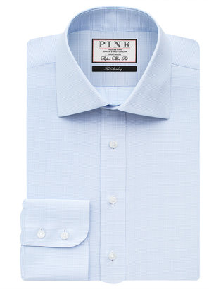 Thomas Pink Ward Check Super Slim Fit Button Cuff Shirt