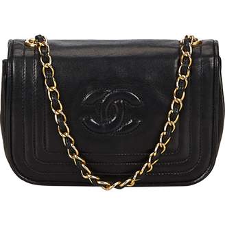 Chanel Vintage Black Leather Handbag