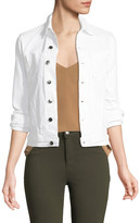Thumbnail for your product : L'Agence Celine Button-Front Denim Jacket