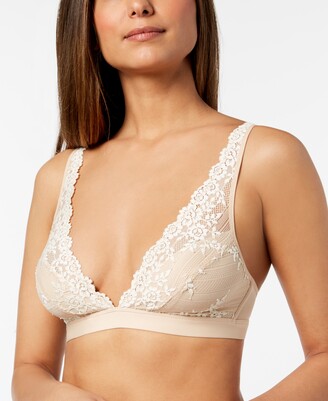 Wacoal Embrace Lace Soft Cup Wireless Bra Lingerie 852191 - Naturally  Nude/Ivory- Nude - ShopStyle