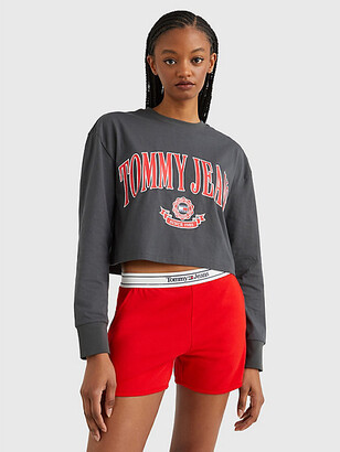 Tommy Hilfiger College Relaxed Cropped Long Sleeve T-Shirt - ShopStyle