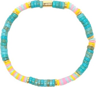 Pura Vida Turkis Vinyl Disc Stretch Bracelets