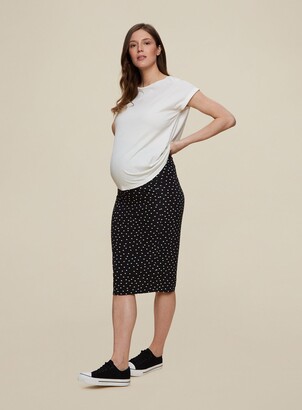 Dorothy Perkins Women's Maternity 2 Pack Black Spot Midi Skirts - 6