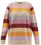Thumbnail for your product : The Elder Statesman Oversized Striped Cashmere Sweater - Womens - Multi