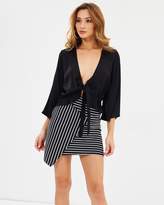 Thumbnail for your product : Missguided Stripe Wrap Mini Skirt
