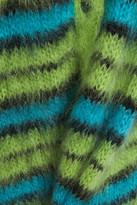 Thumbnail for your product : Marni Striped Brushed Mohair-blend Cardigan