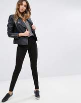 Thumbnail for your product : Only Faux Leather Biker Jacket With Zip Detail