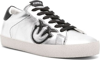 スニーカー PINKO LOGO LOVE BIRDS SNEAKERS Pinko Love Birds Logo Flatform Sneakers - Black | SS0071P001Z99