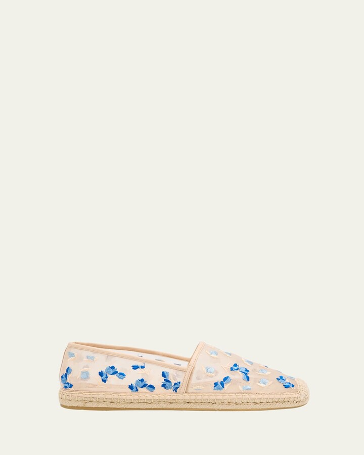 Stuart Weitzman Bareitall Cotton Espadrille Loafers