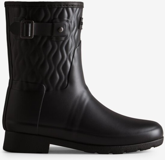 Hunter Women's Refined Slim Fit Vertical Quilted Short Rain Boots