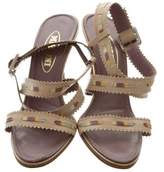 Thumbnail for your product : Missoni Leather Ankle Strap Sandals