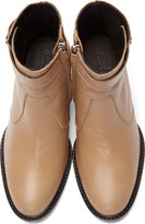Thumbnail for your product : Helmut Lang Khaki Leather Schist Buckle Boots