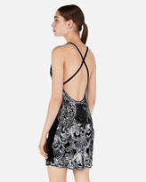 Thumbnail for your product : Express Petite Sequin Low Back Mini Plunge Sheath Dress