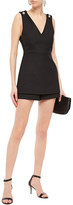 Thumbnail for your product : Maje Stella Crystal-embellished Layered Cady Playsuit