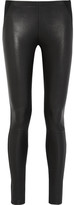 Thumbnail for your product : Donna Karan Leather and stretch-jersey leggings